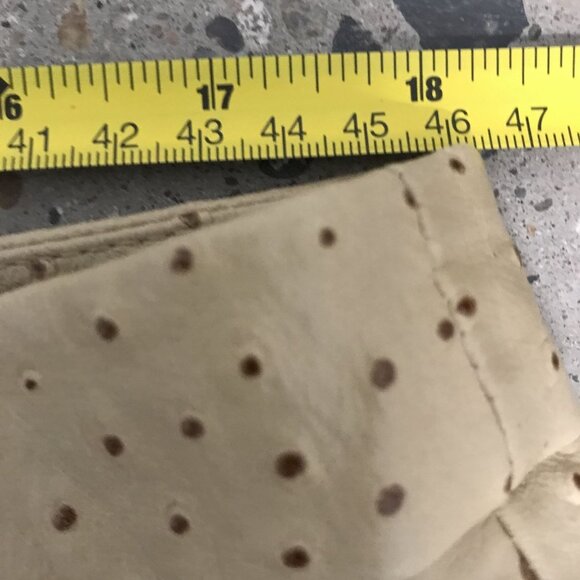 DANA BUCHMAN Woman Lambskin Leather Tan Ostrich Print Pants Size 18 Lined NWOT - Picture 13 of 13